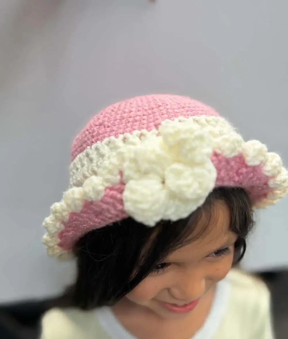 Handmade crochet bucket
